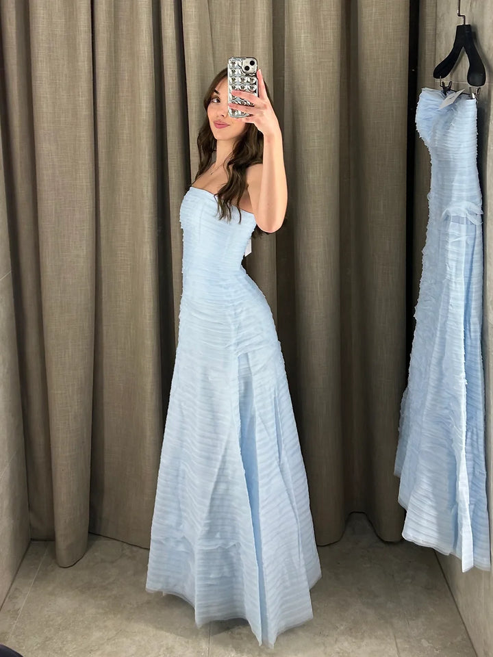 Soundscape Maxi Dress (Baby Blue) - First Date Rentals