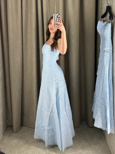 Soundscape Maxi Dress (Baby Blue)