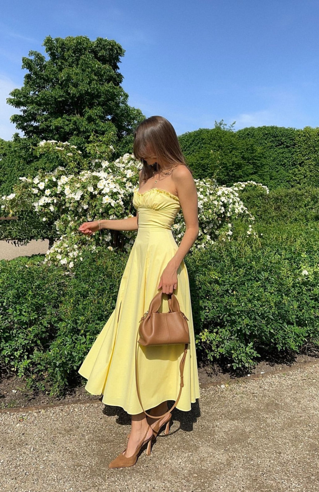 Clarabelle Dress (Yellow) First Date Rentals - Main Image