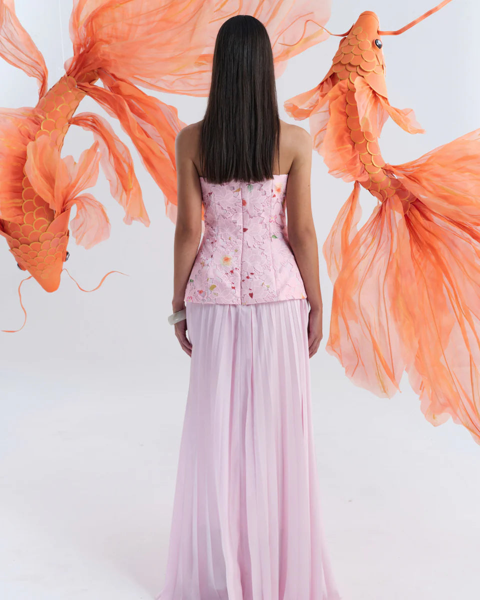 Cascade Pleat Gown
