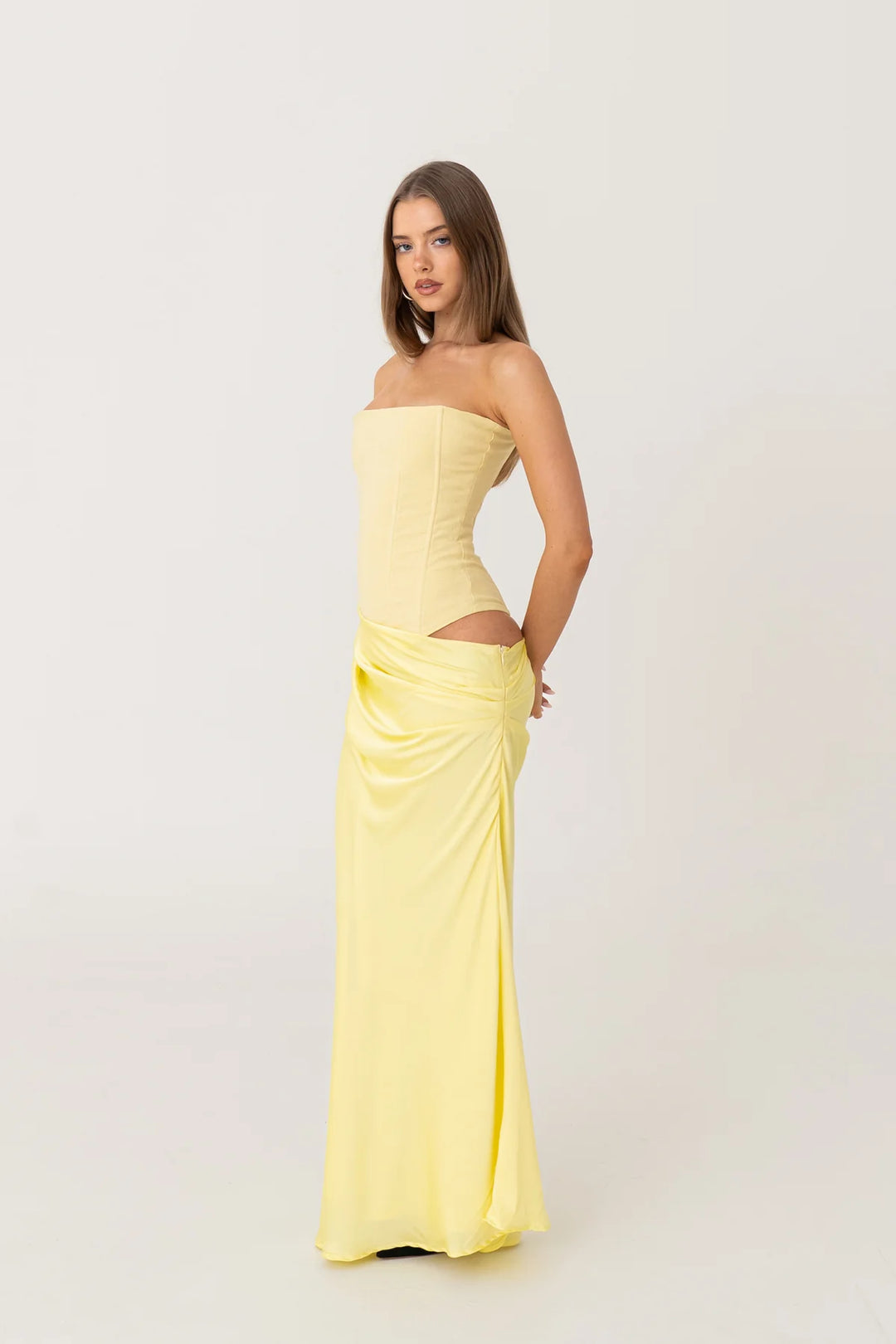 Huxley Gown (Lemon) - First Date Rentals