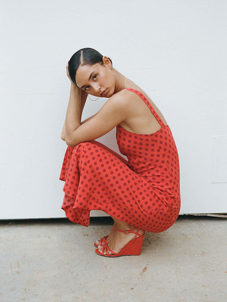 Allegra Midi (Red) - First Date Rentals