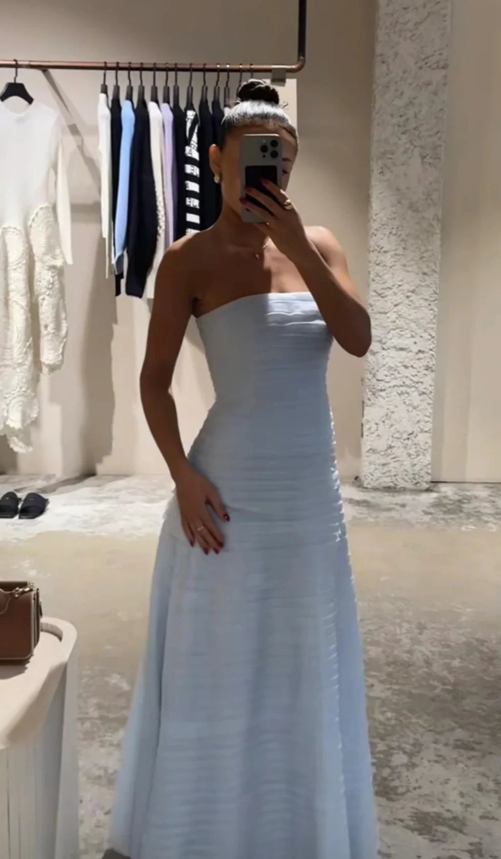 aje blue soundscape dress Aje Soundscape Maxi Dress (Size 2) by Aje