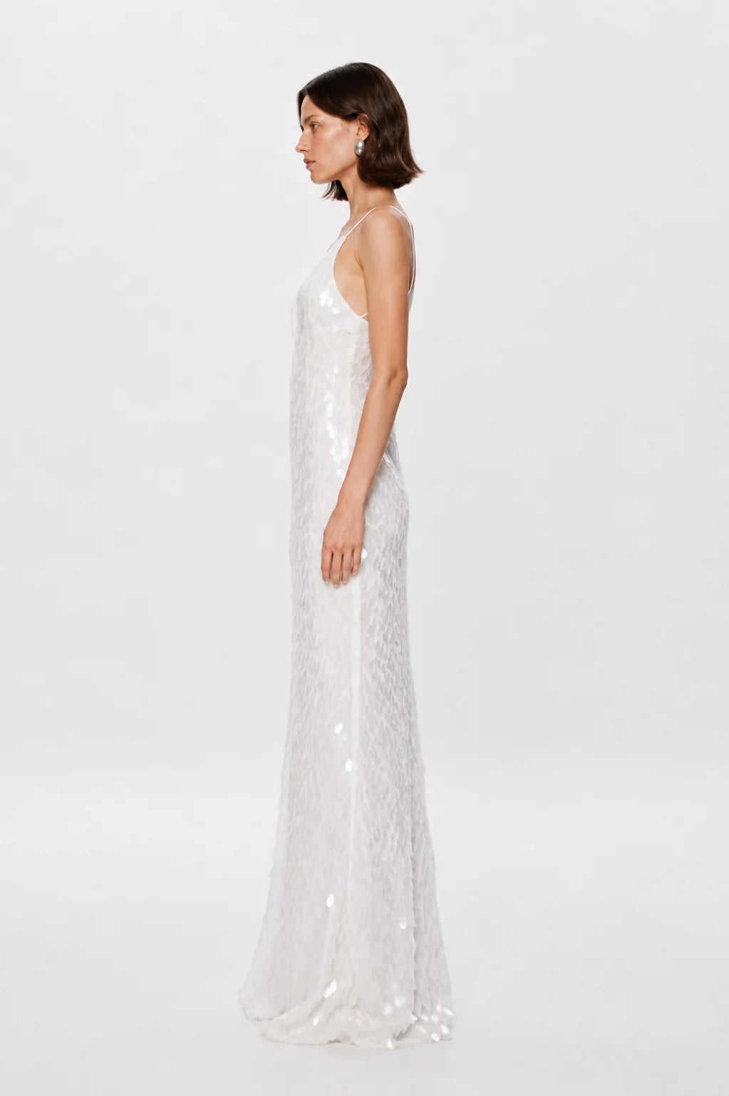 Sapphire Sequin Dress (White)