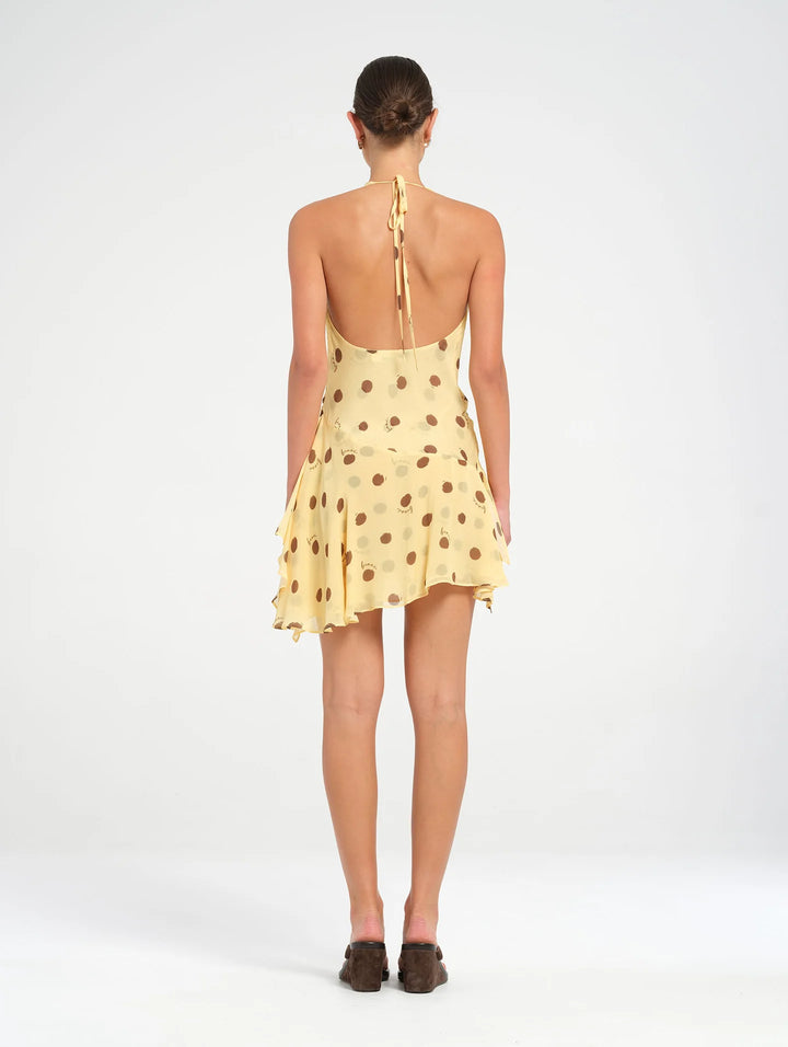 Harlow Polka Halter Dress - First Date Rentals