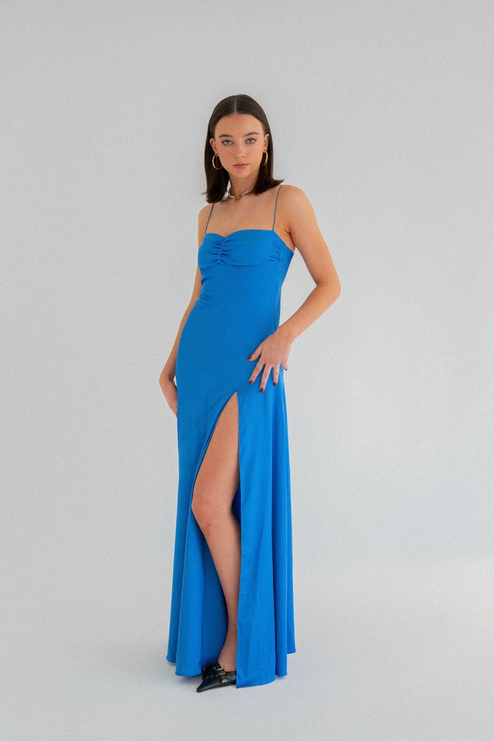 Gaia Gown (Dark Blue) - First Date Rentals