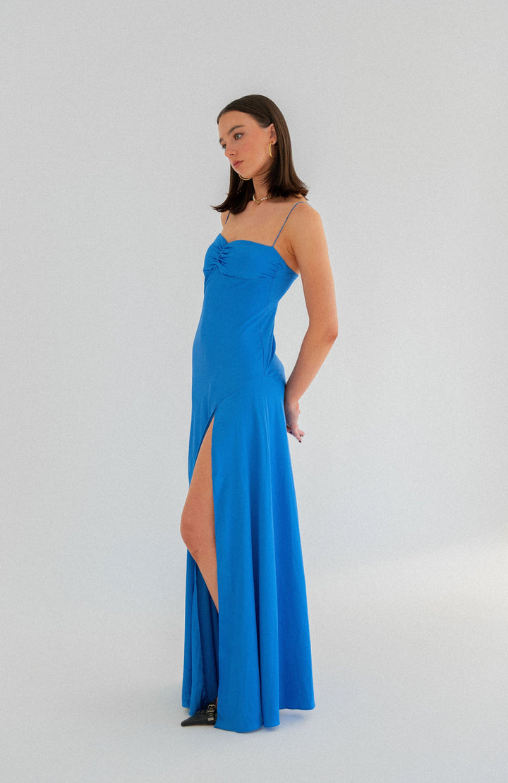 Gaia Gown (Dark Blue) - First Date Rentals