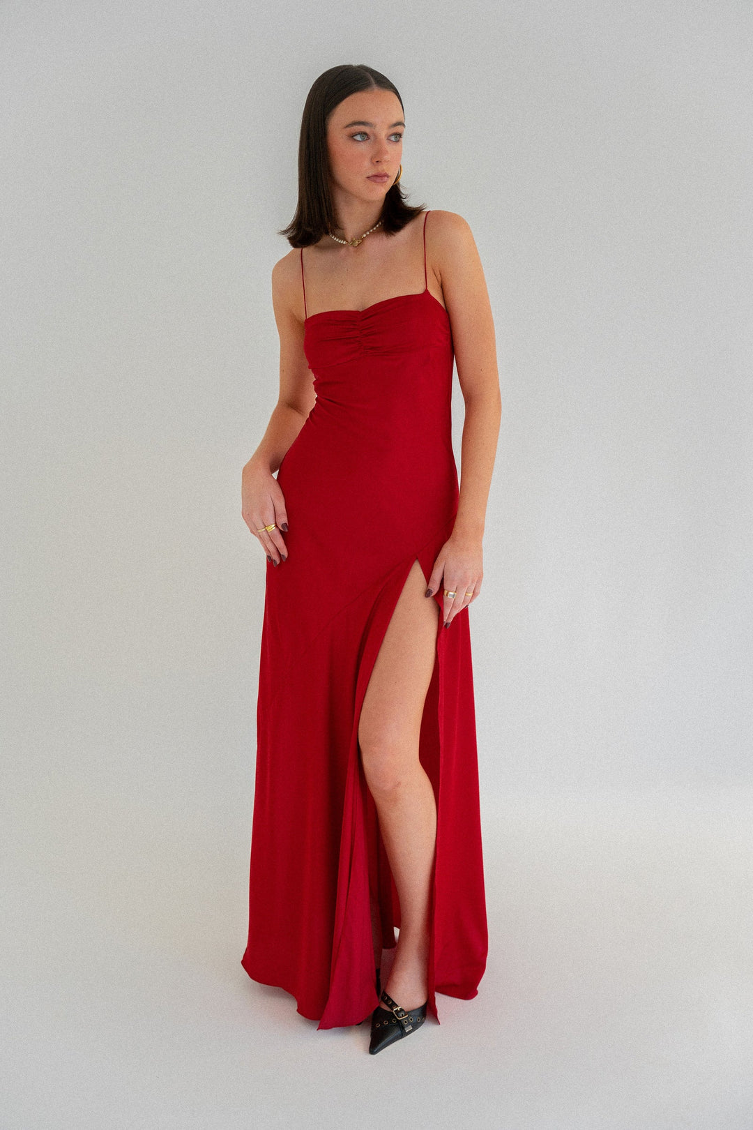 Gaia Gown (Wine) - First Date Rentals