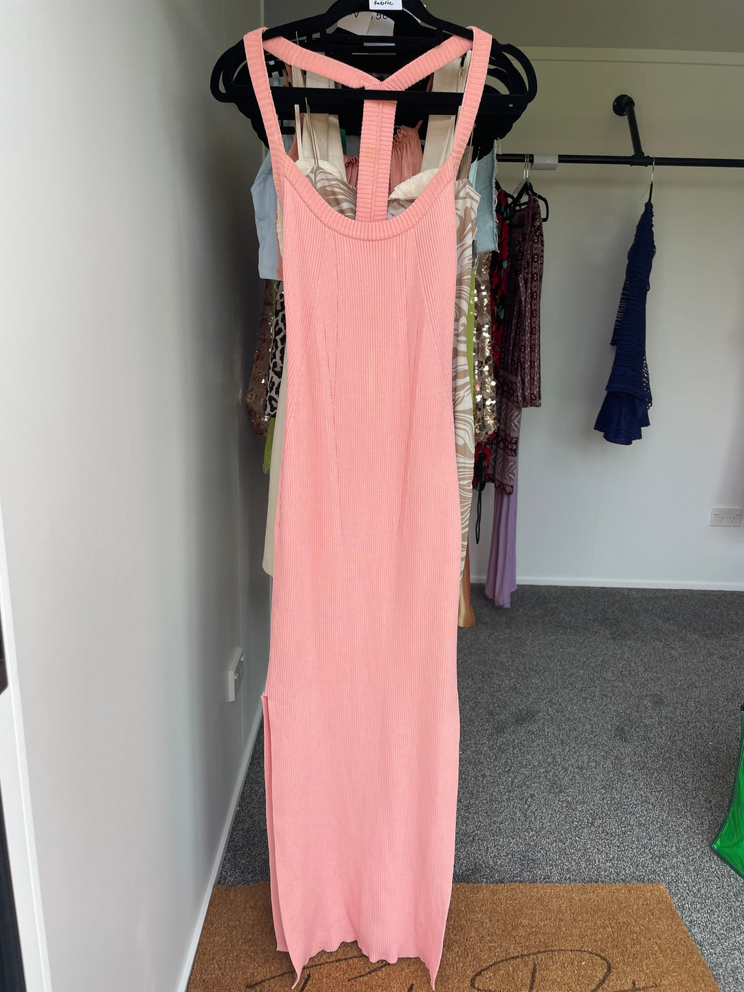 open lace back dress Sweet Ride Knit Midi (Musk) FOR SALE
