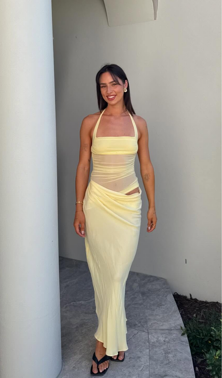 Gina Halter Dress (Yellow)