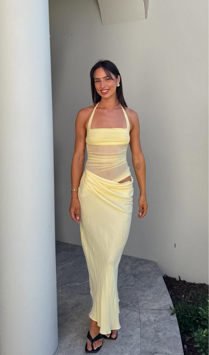Gina Halter Dress (Yellow)