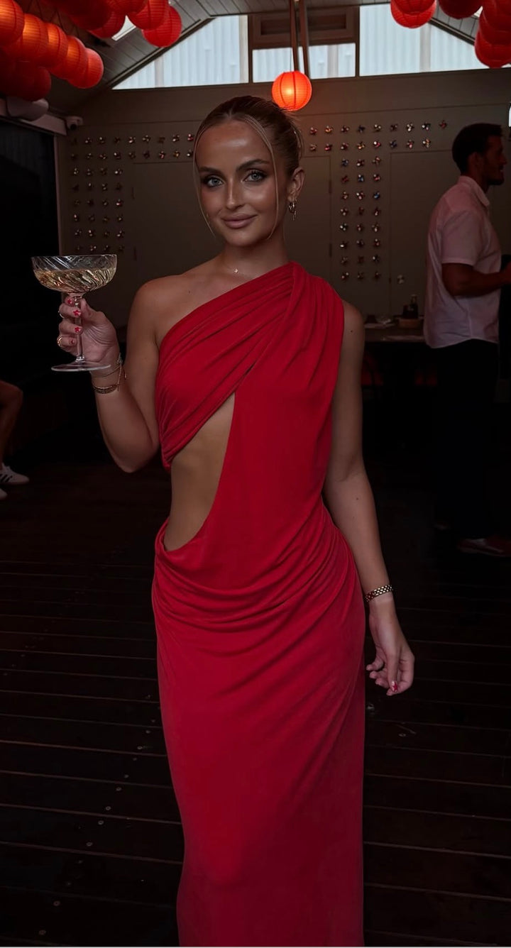 Solstice Cupro Maxi (Red)