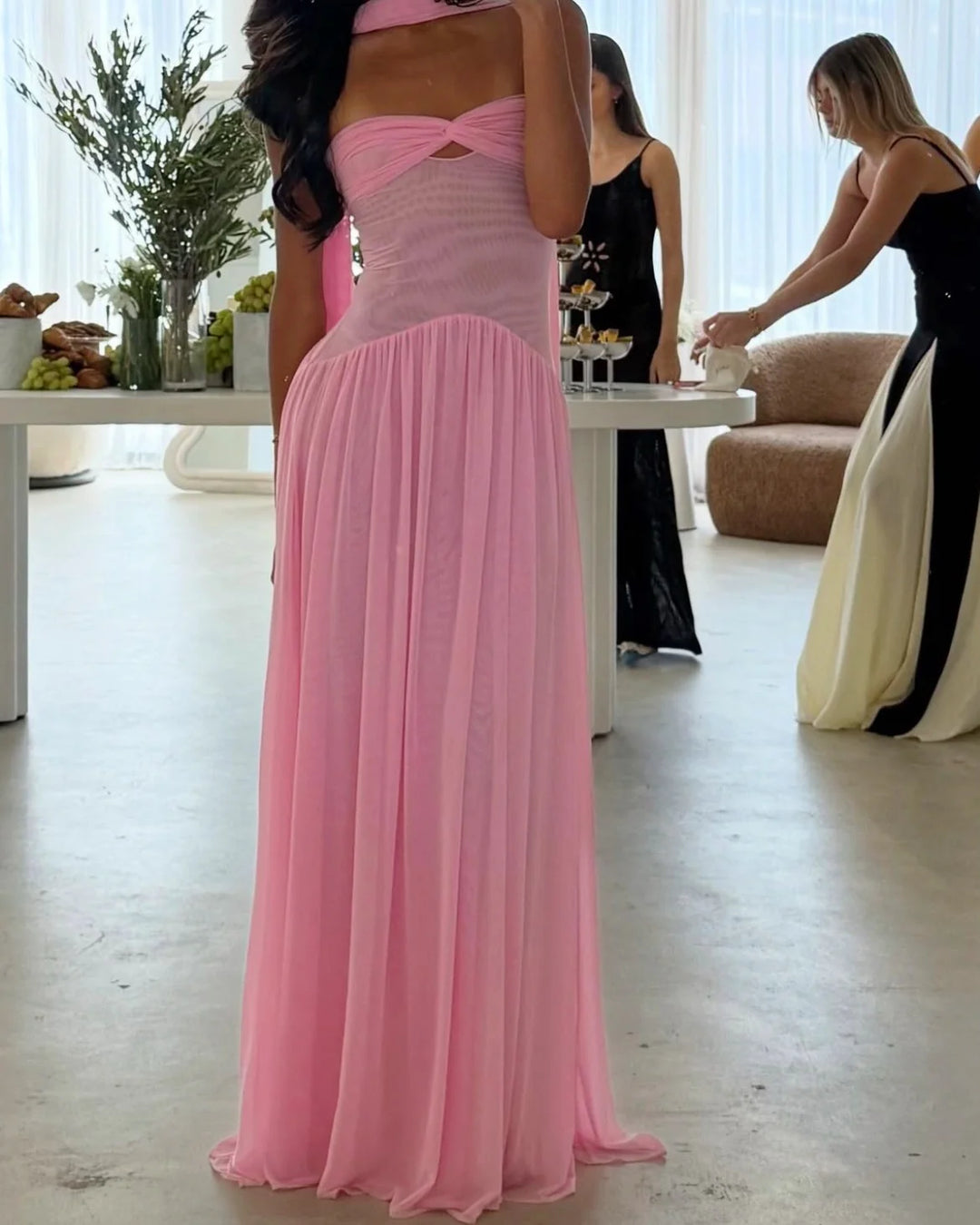 Ophelia Dress (Pink) - First Date Rentals