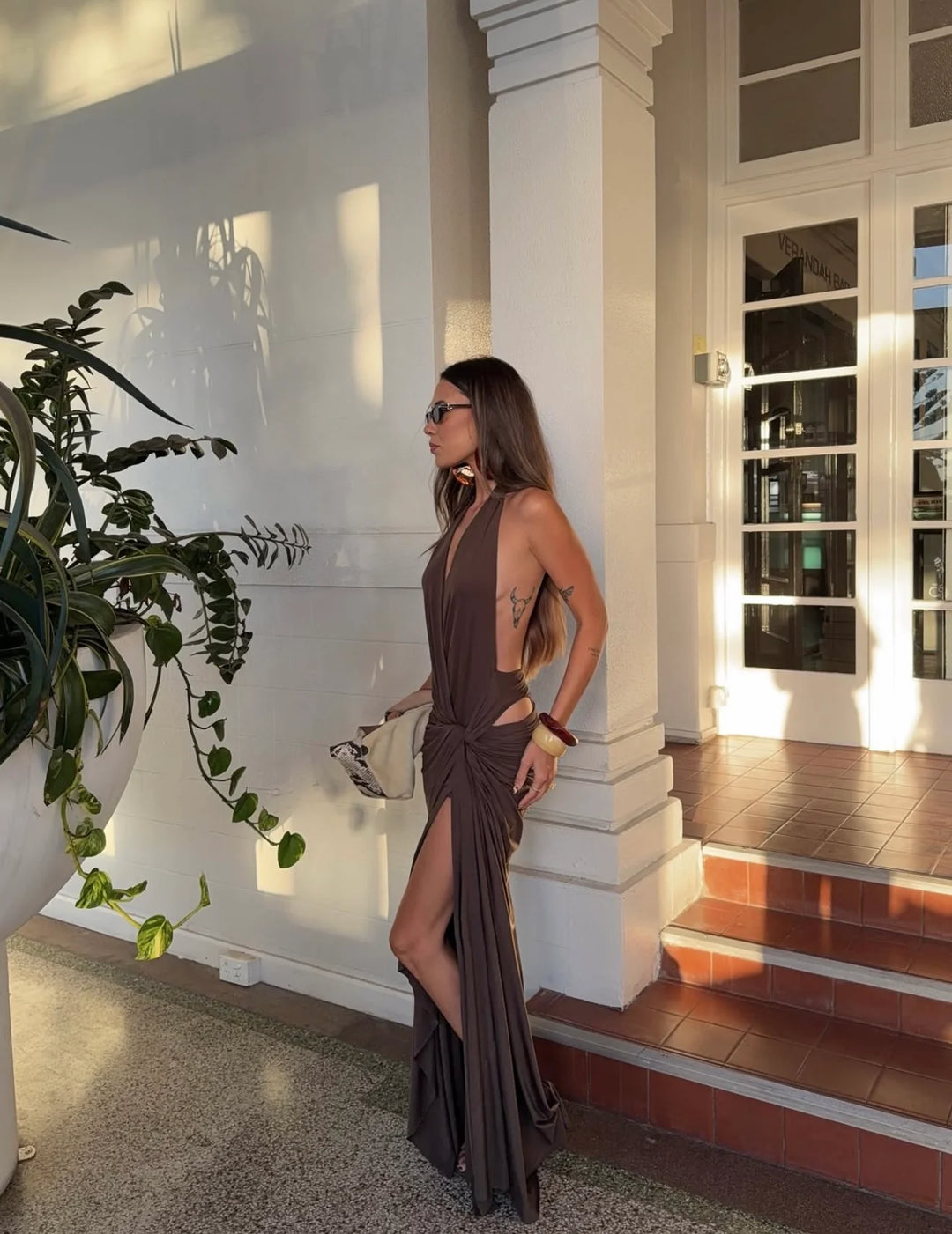 Clementine Twist Dress (Milk Chocolate)
