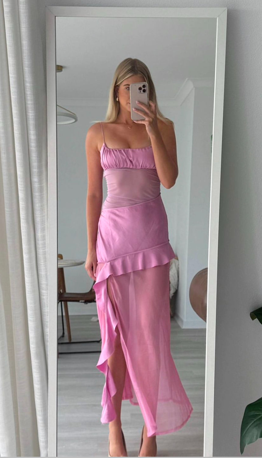 delilah maxi dress pink Delilah Maxi Dress (Bubblegum)