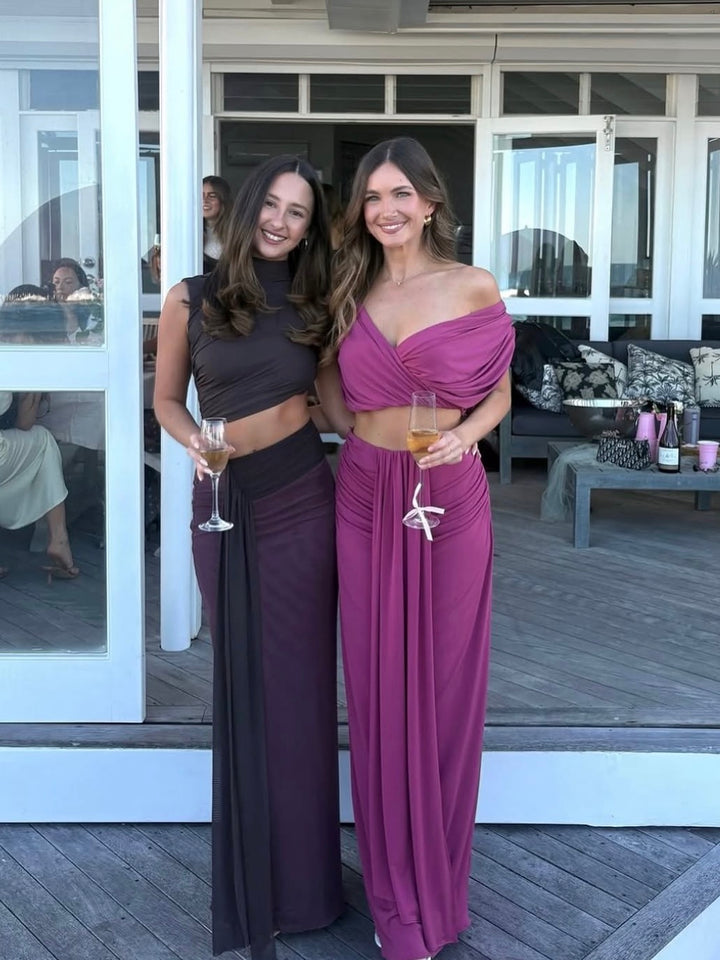 Conni Asym Midi (Aubergine/ Brown)