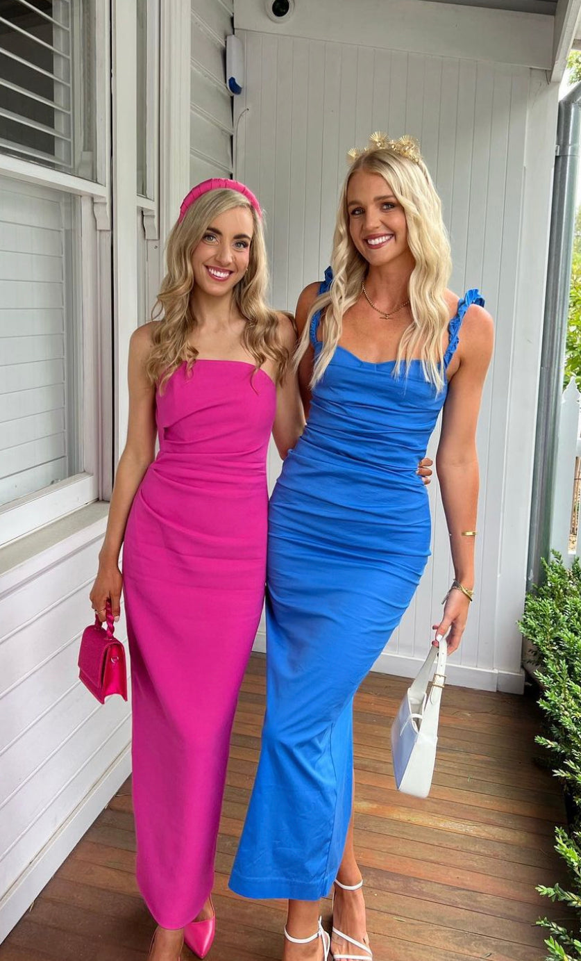 Azul Balconette Gown (Cobalt) - First Date Rentals