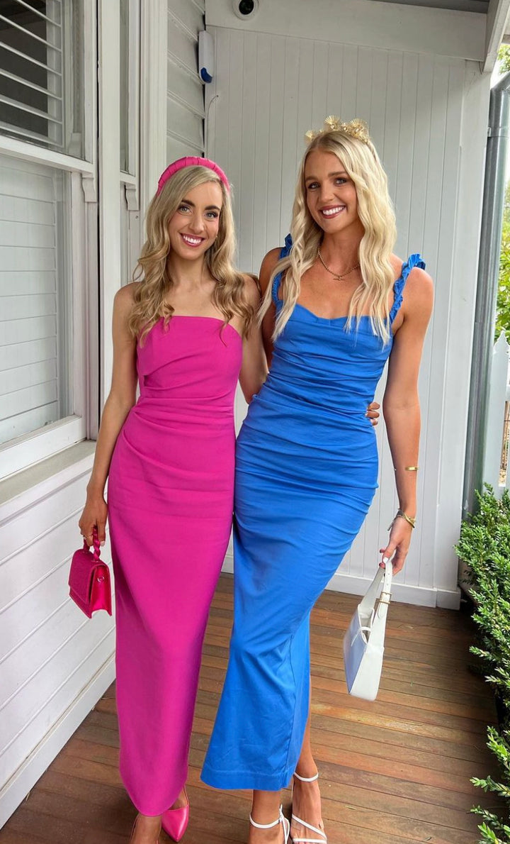 Azul Balconette Gown (Cobalt) - First Date Rentals