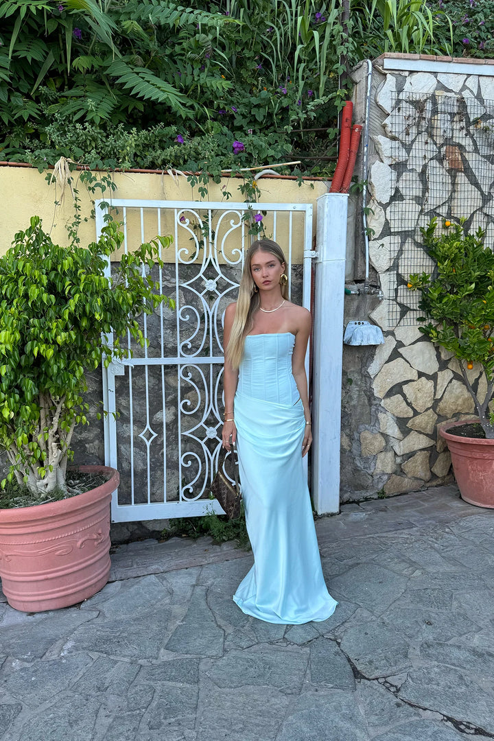 Huxley Gown (Aqua) - First Date Rentals