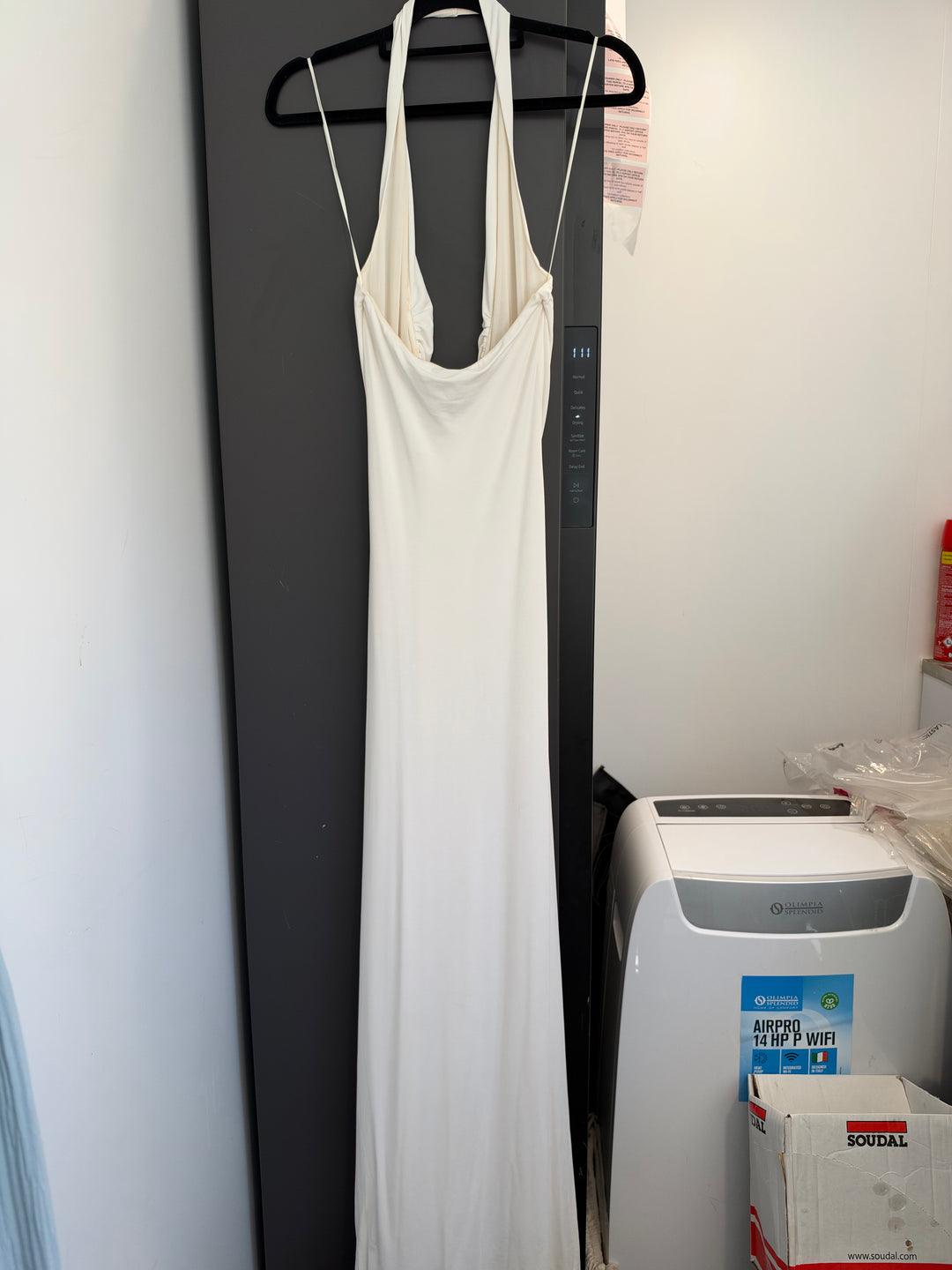Jennifer Cupro Dress (White) FOR SALE