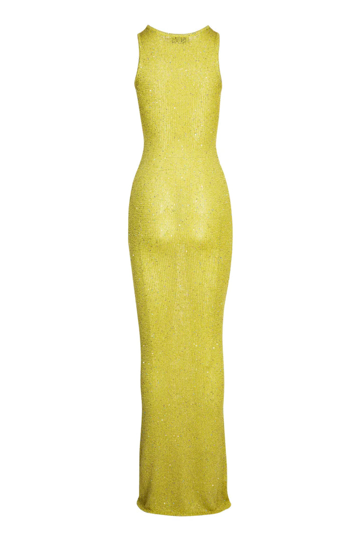 Natalia Dress (Chartreuse Yellow) - First Date Rentals