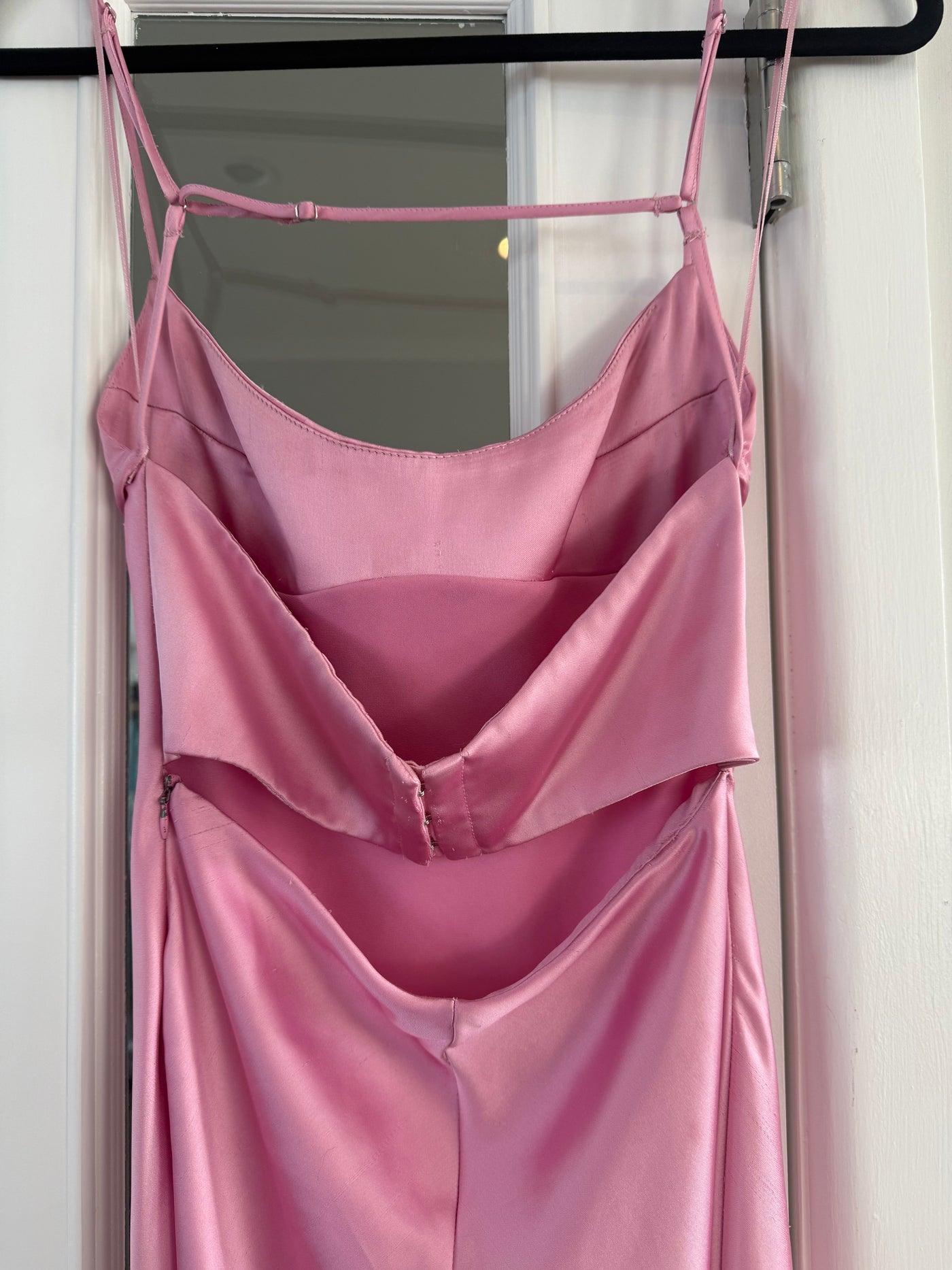 Satin Effect Cut Out Midi (Pink) FOR SALE