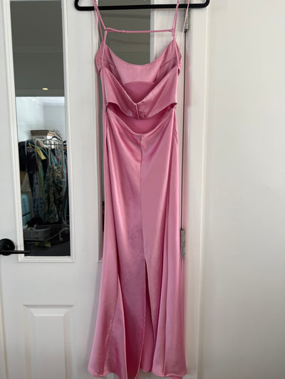 Satin Effect Cut Out Midi (Pink) FOR SALE