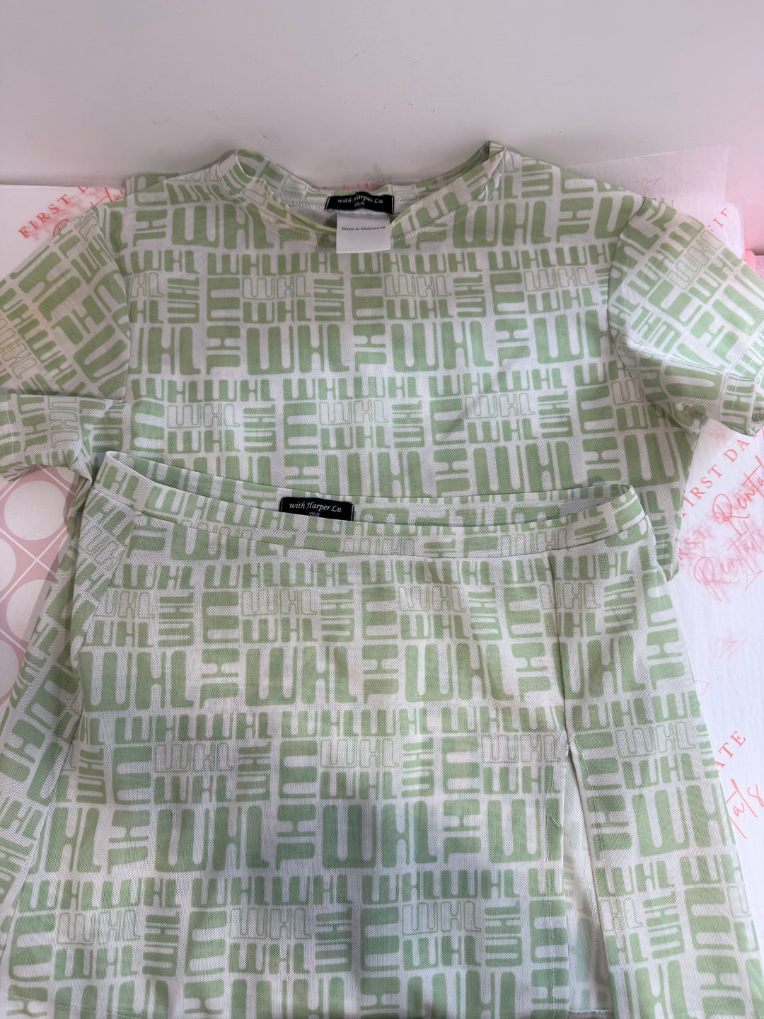Monogram Set (Pistachio) FOR SALE - First Date Rentals