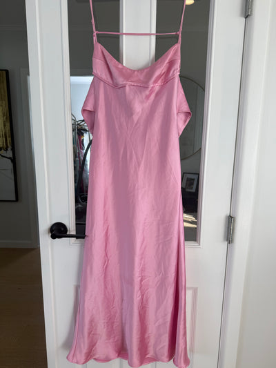Satin Effect Cut Out Midi (Pink) FOR SALE