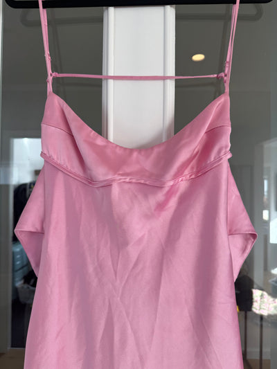 Satin Effect Cut Out Midi (Pink) FOR SALE