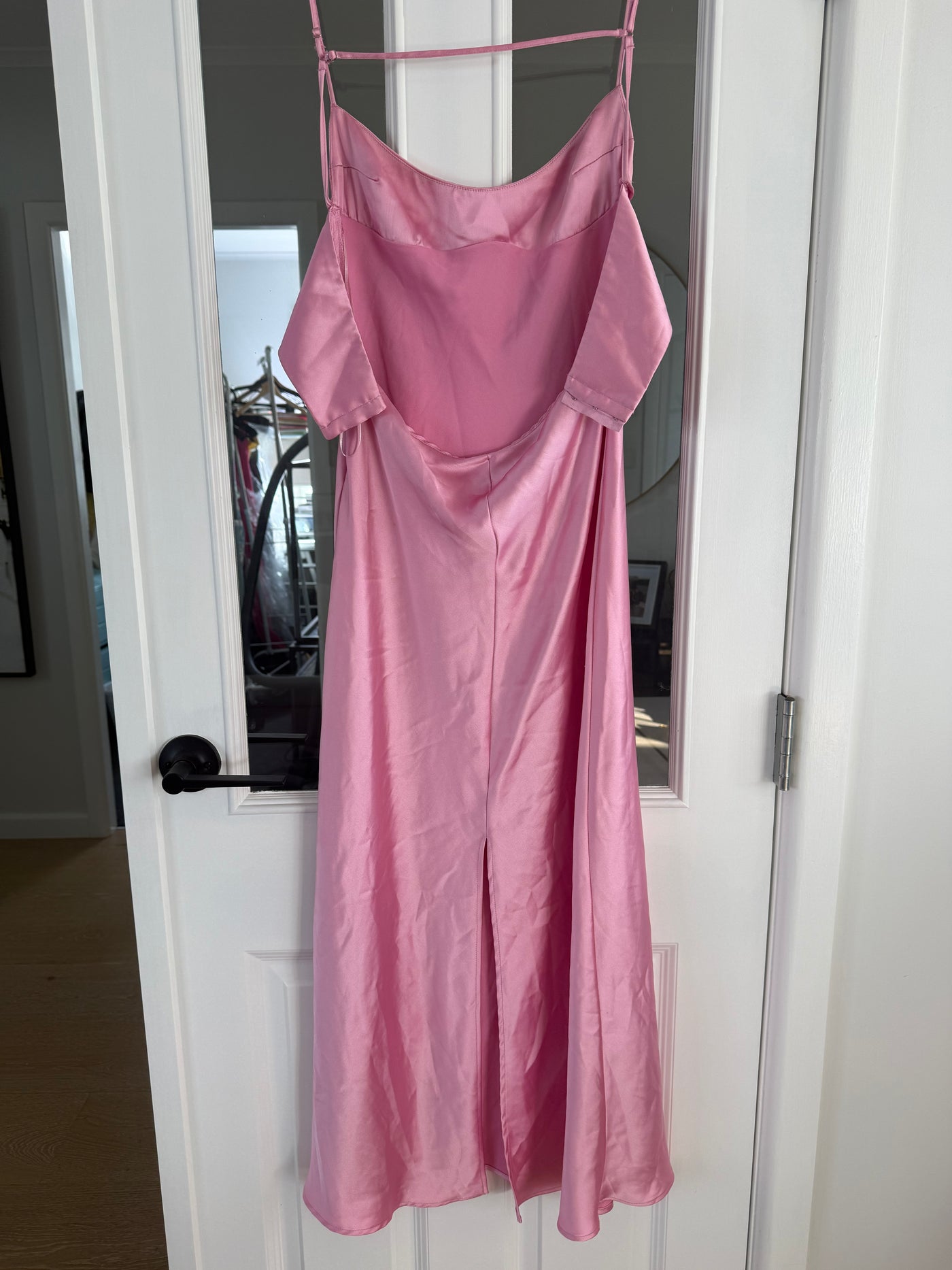 Satin Effect Cut Out Midi (Pink) FOR SALE