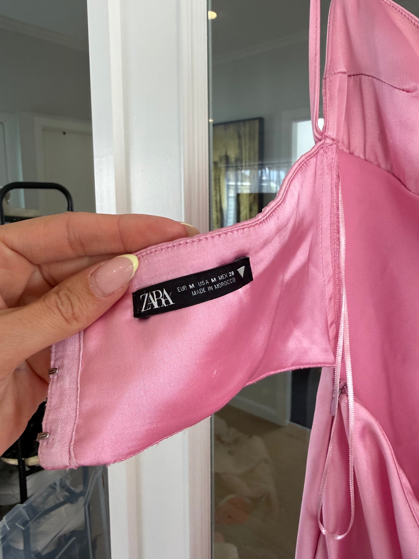 Satin Effect Cut Out Midi (Pink) FOR SALE