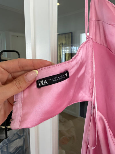 Satin Effect Cut Out Midi (Pink) FOR SALE