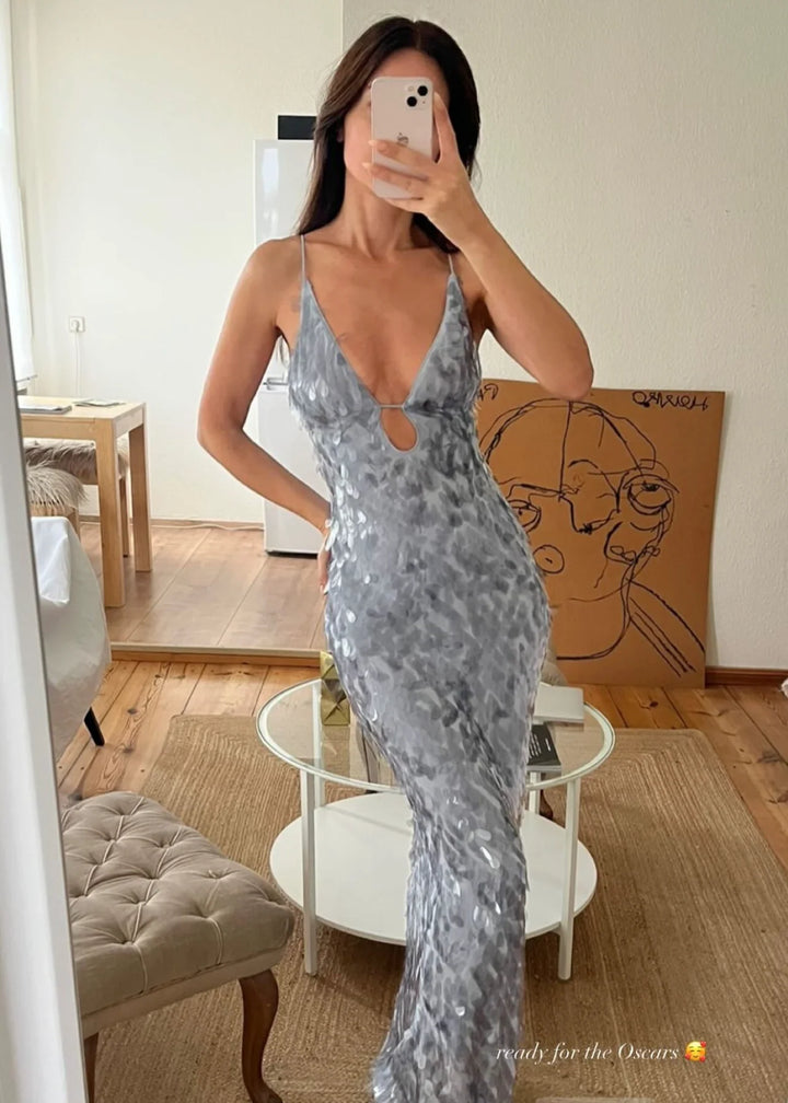 Sapphire Sequin Dress (Dove Grey)