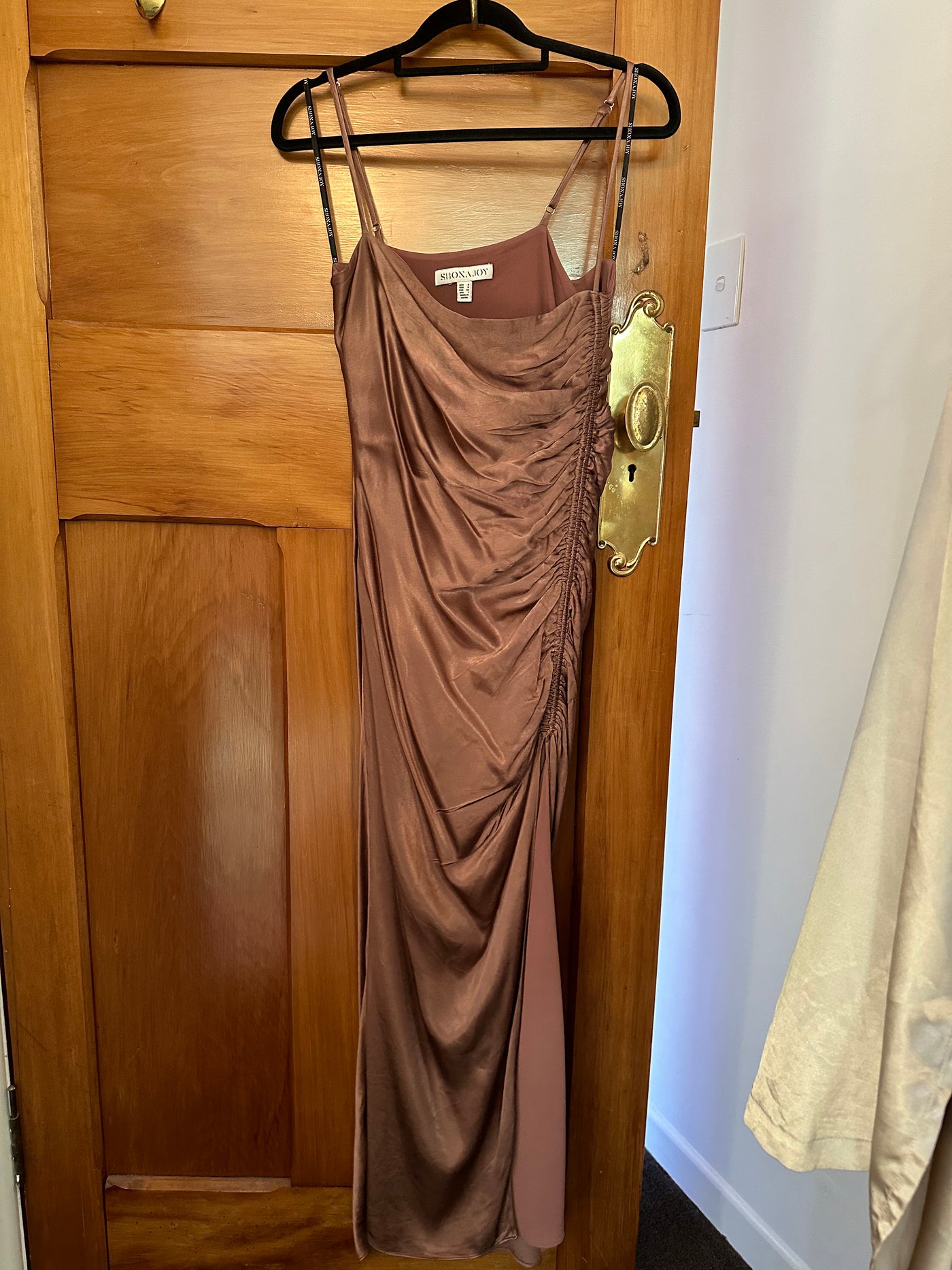 Lily Bias Ruched Midi (Clove) FOR SALE