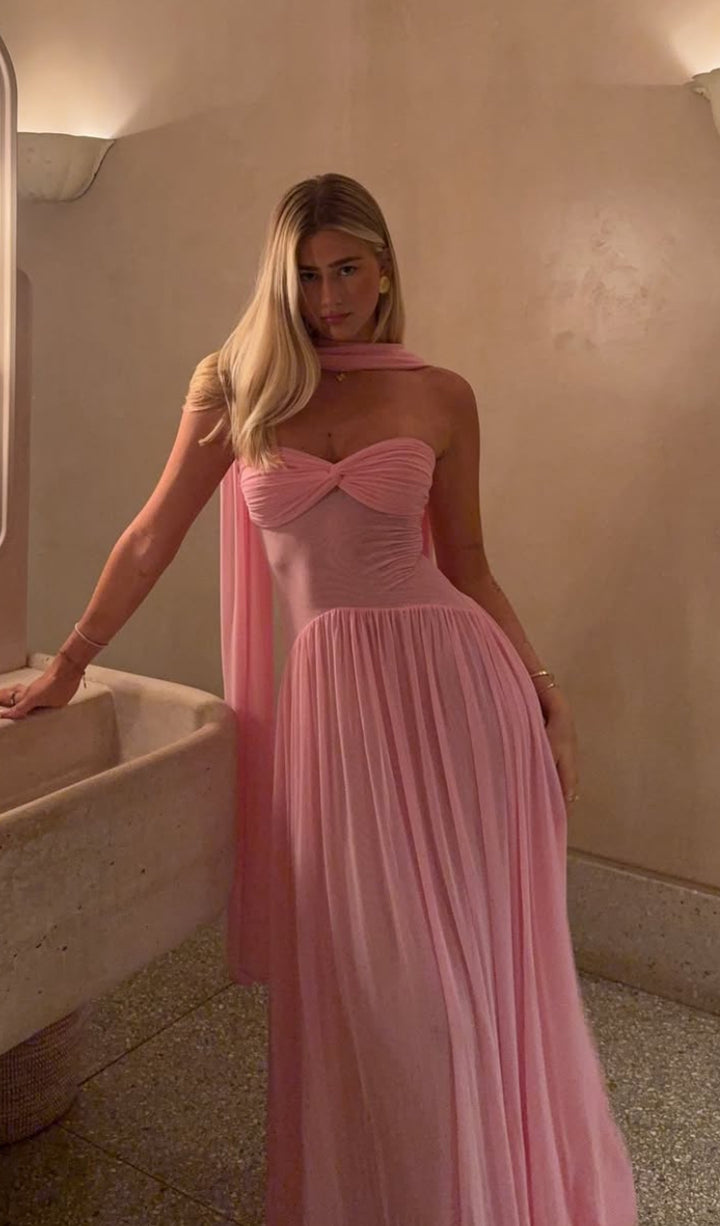 Ophelia Dress (Pink) - First Date Rentals