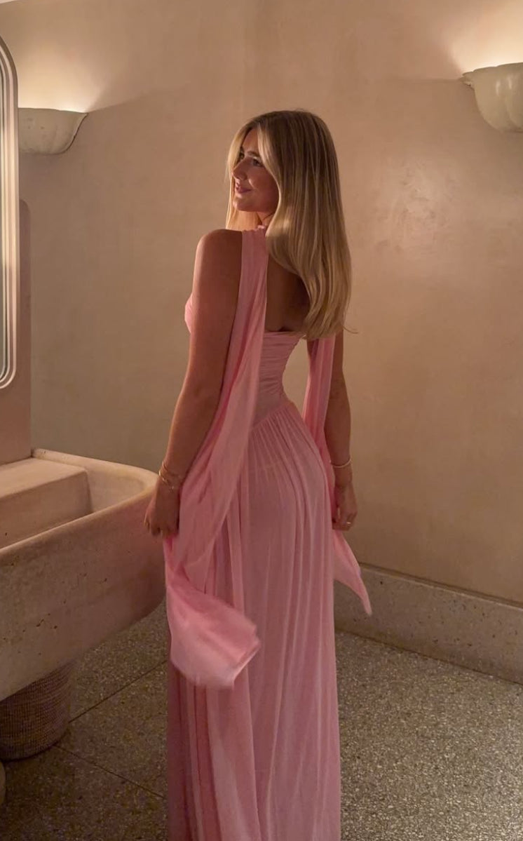 Ophelia Dress (Pink) - First Date Rentals
