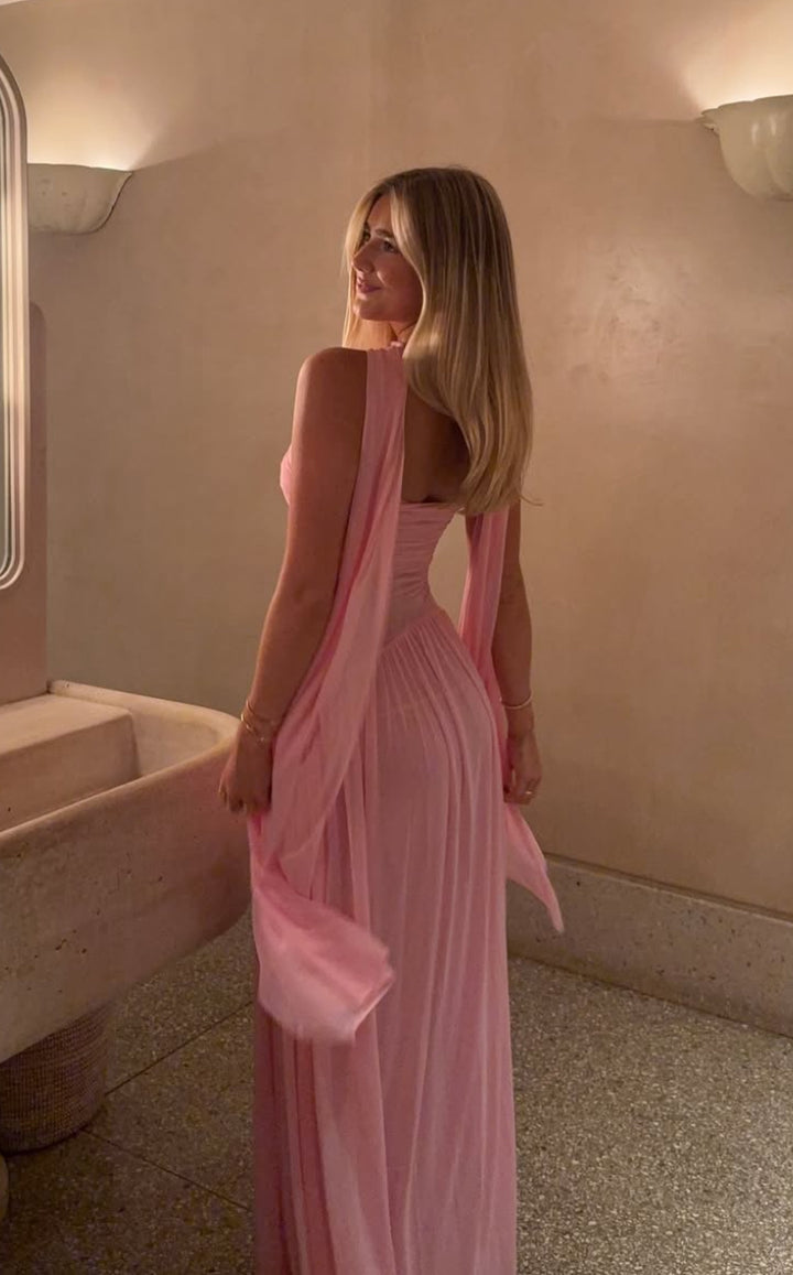 Ophelia Dress (Pink) - First Date Rentals