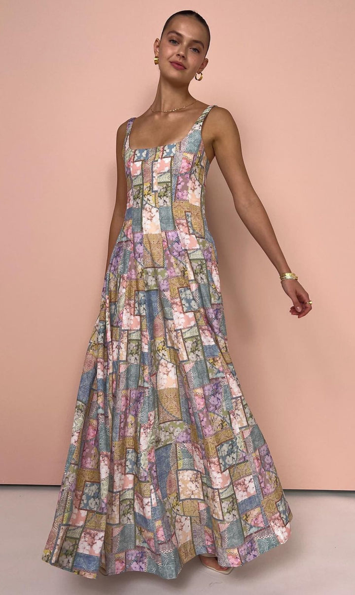 Claudette Dress (Brindle print) - First Date Rentals