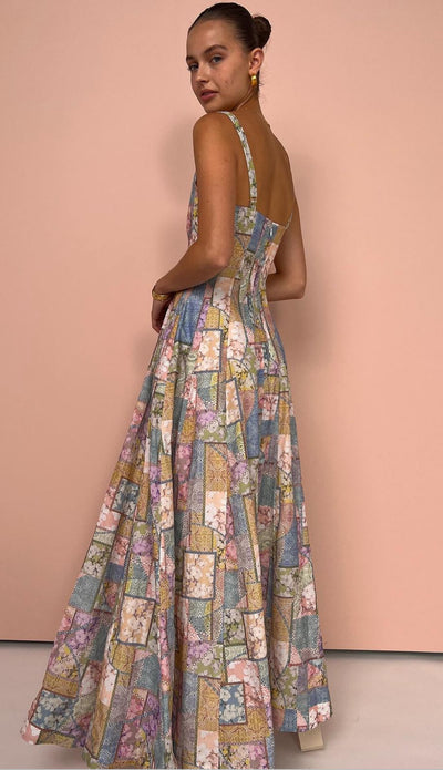 Claudette Dress (Brindle print)