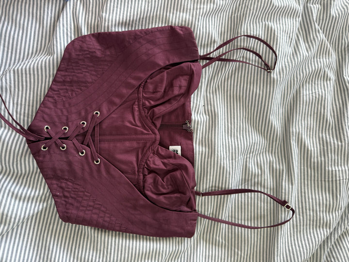Burgundy Corset FOR SALE - First Date Rentals