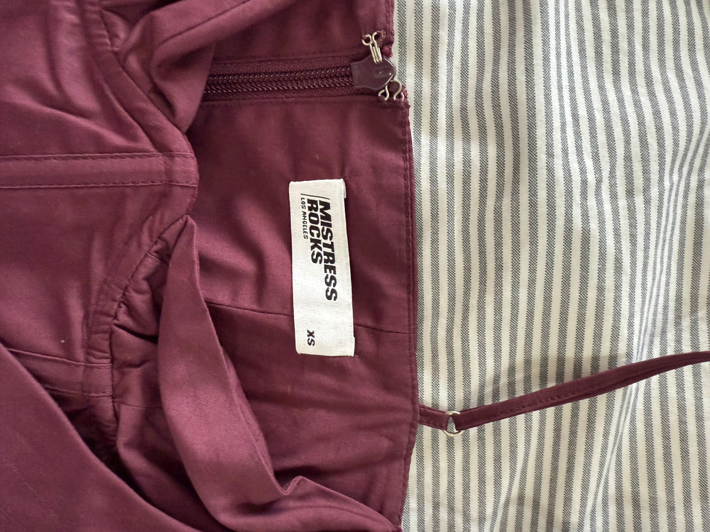 Burgundy Corset FOR SALE - First Date Rentals