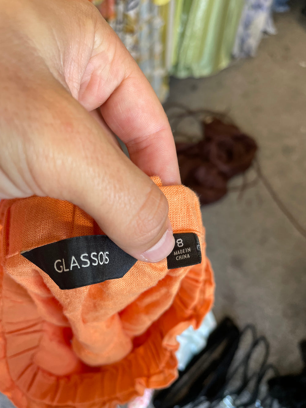 Orange Ruffle Skirt FOR SALE - First Date Rentals
