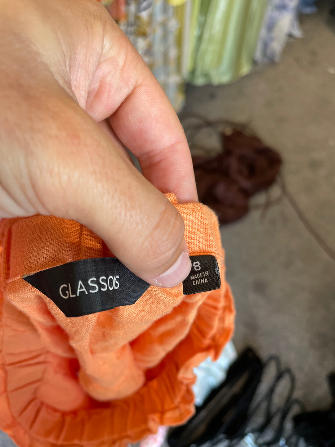 Orange Ruffle Skirt FOR SALE - First Date Rentals