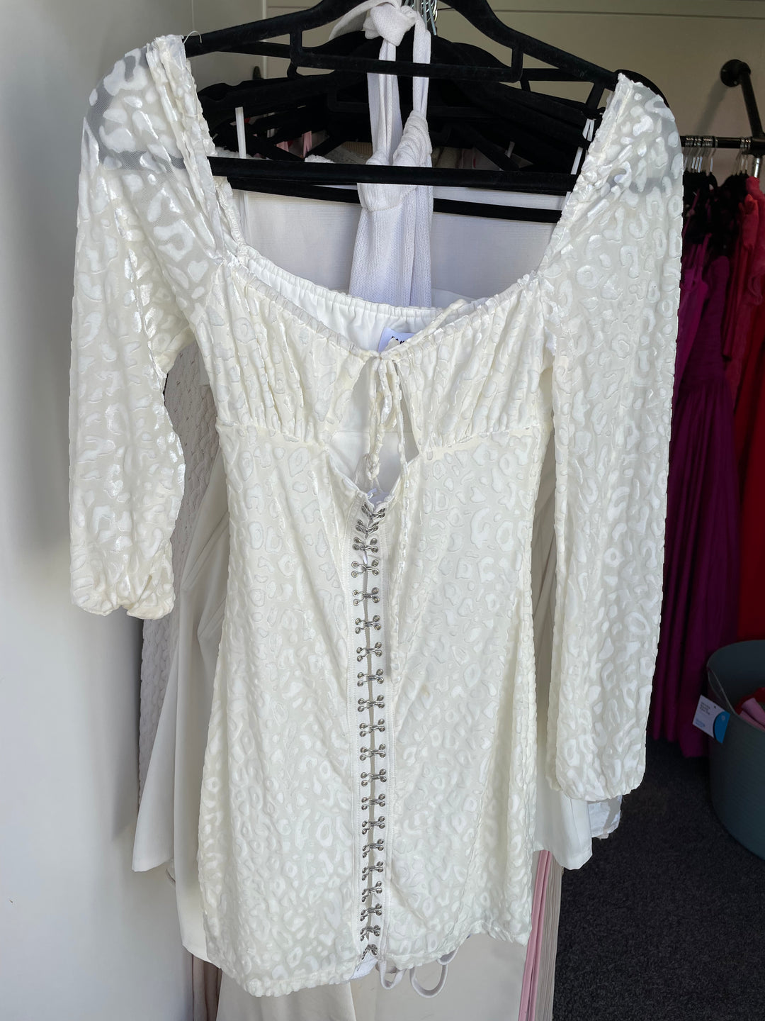 White Cheetah Pattern Dress FOR SALE - First Date Rentals