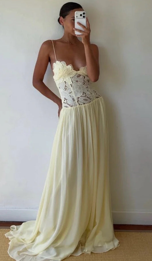 Stephanie Maxi Dress (Butter)