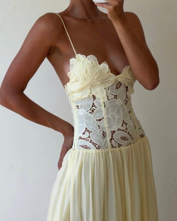 Stephanie Maxi Dress (Butter)
