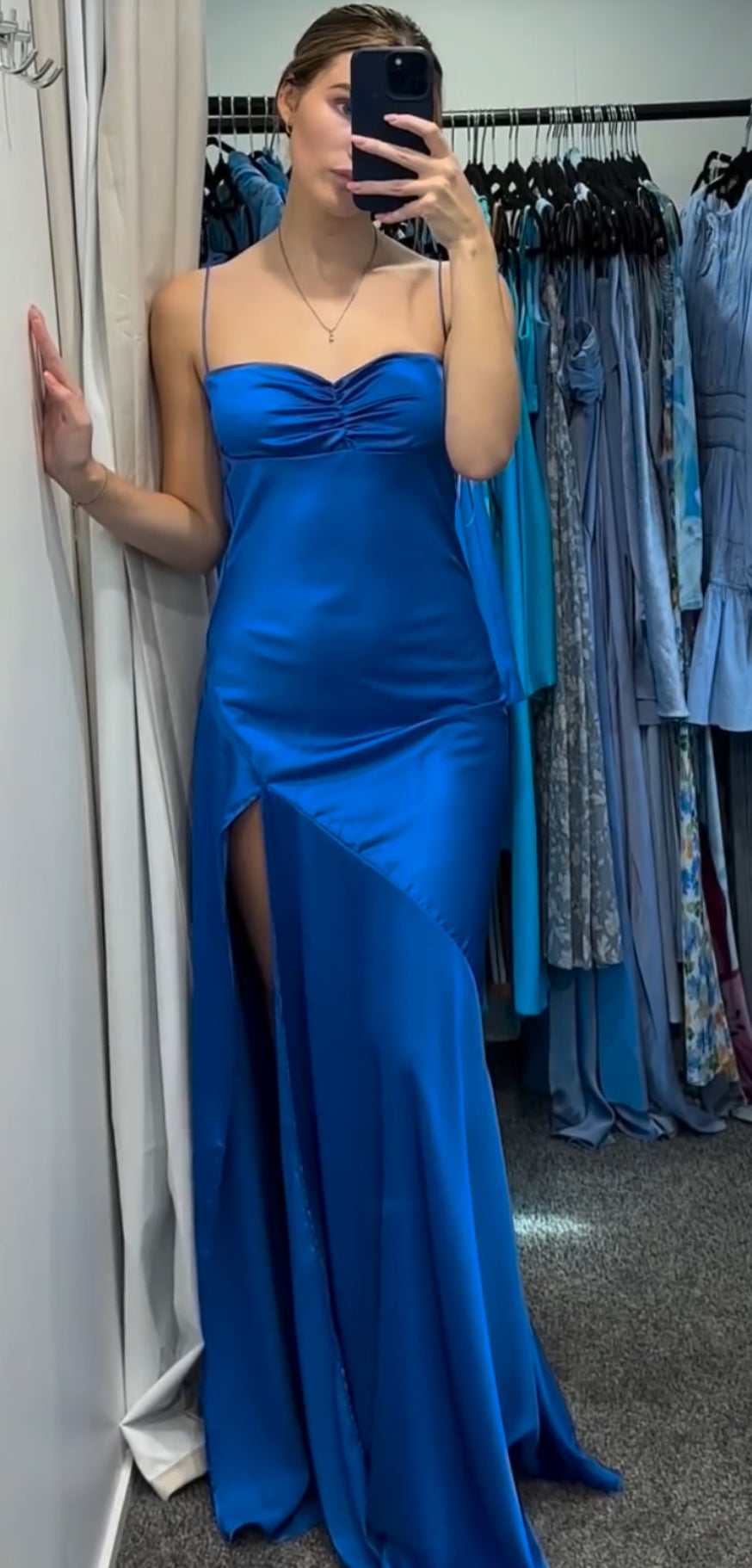 Gaia Gown (Dark Blue) - First Date Rentals