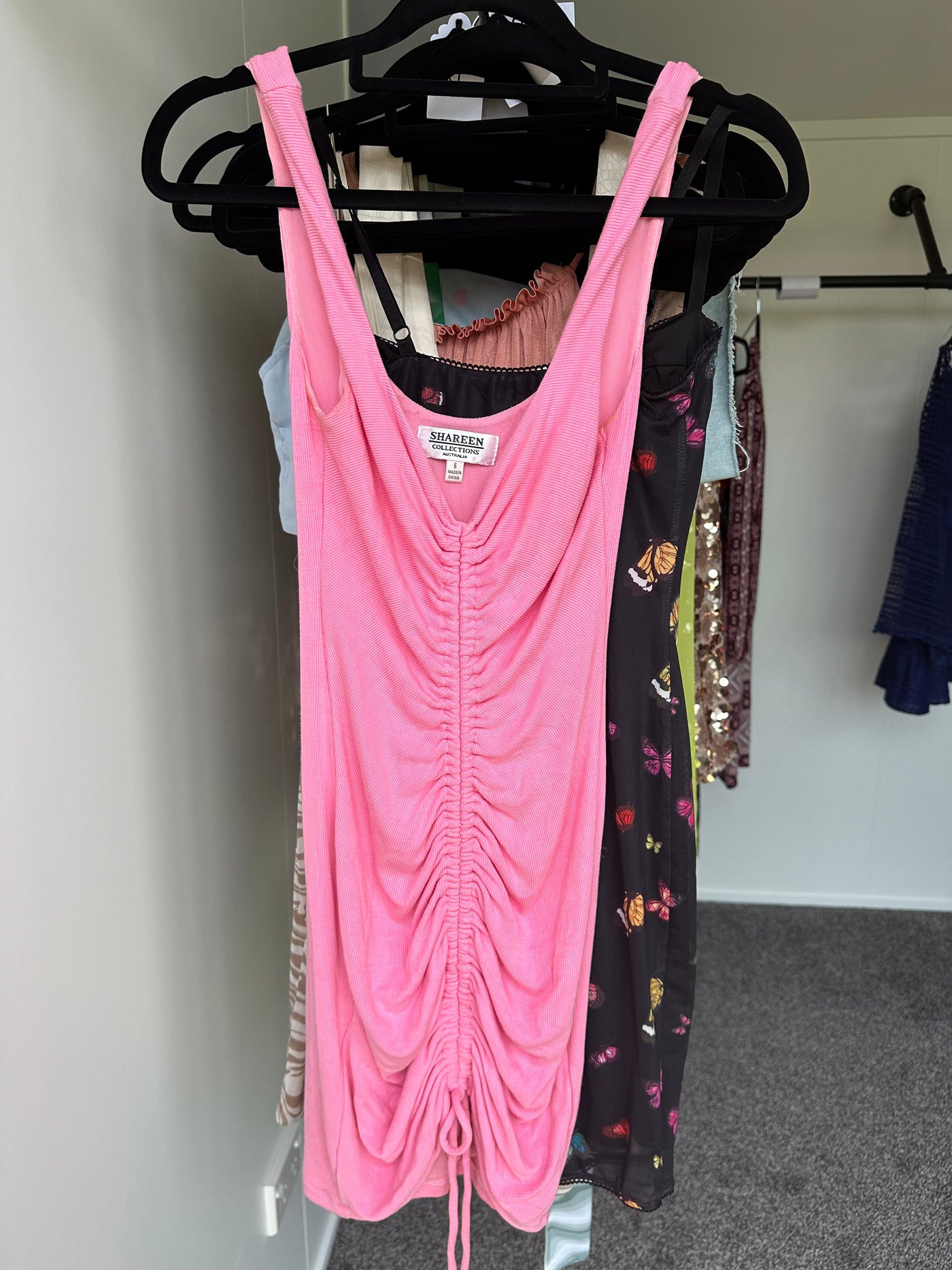 Pink ruched mini FOR SALE