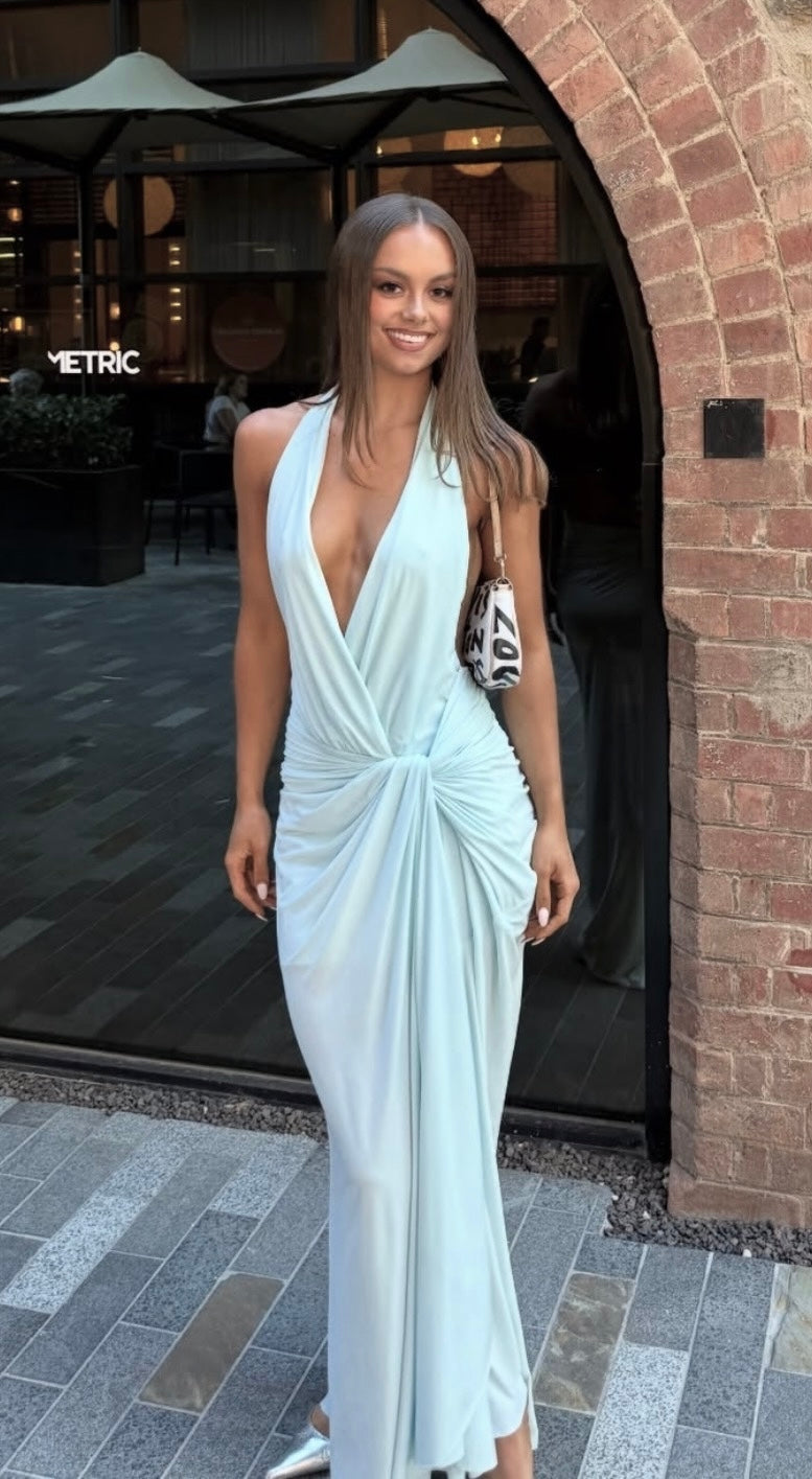 Clementine Twist Dress (Artic Blue)